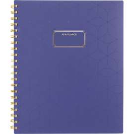 Badge Geo Weekly/Monthly Planner, 11 x 9.25, Purple/Gold Cover, 13-Month (Jan to Jan): 2025 to 2026