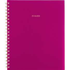 Harmony Weekly/Monthly Poly Planner, Weekly: Vertical Format, 11 x 9.38, Purple/Gold Cover, 13-Month (Jan to Jan): 2025-2026