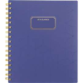 Badge Geo Weekly/Monthly Planner, 8.88 x 7.69, Purple/Gold Cover, 13-Month (Jan to Jan): 2025 to 2026