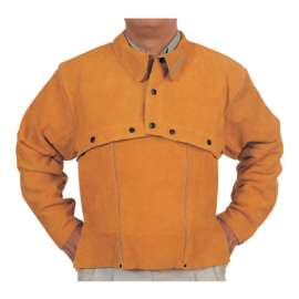 Leather Cape Sleeves, Snaps Closure, Medium, Golden Brown