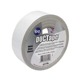IPG 20C-W2 Utility-Grade Duct Tape, 60 yd L, 1.88 in W, Rubber Adhesive, White