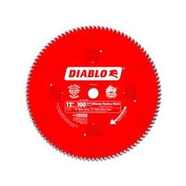 Diablo D12100X Circular Saw Blade, 12 in Dia, Carbide Cutting Edge, 1 in Arbor