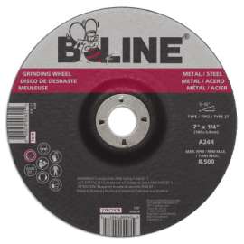 7 x 1/4 B-Line Type 27 Grinding Wheel A24R 7/8 A.H.