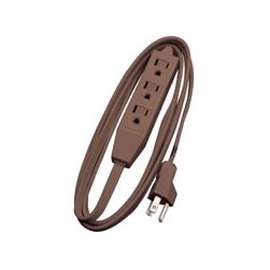 CCI 0608 Extension Cord, 16 AWG, Brown Jacket
