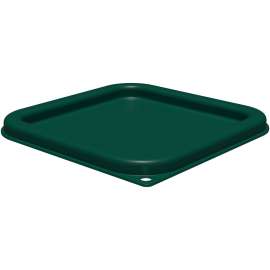 Squares Food Storage Container Lid, 7.31 x 7.31 x 0.63, Forest Green, Plastic