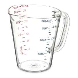 Commercial Measuring Cup, 1 qt, Clear