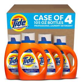 Commercial HE Liquid Laundry Detergent, 105 oz Pour Bottle, 4/Carton