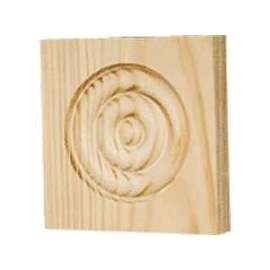 Waddell RTB35M Trim Block, 3-3/4 in W, 3-3/4 in H, Pine Wood
