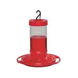 Daisy First Nature 993051-546 Hummingbird Feeder, Plastic, Bright Red