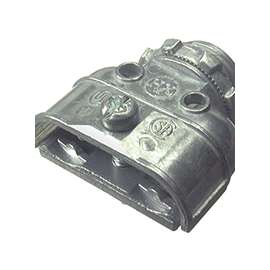 Halex 21580 Duplex Connector, 3/8 in, Zinc