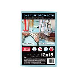 Trimaco ONE TUFF 90039 Drop Cloth, 15 ft L, 12 ft W, Sontara Fabric, Blue