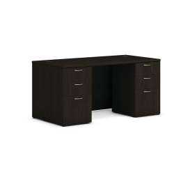HON Mod U-Station Bundle, 66" x 96" x 29", Sepia Walnut