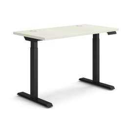 Coordinate Height Adjustable Desk Bundle 2-Stage, 46" x 22" x 27.75" to 47", Silver MeshBlack