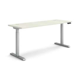 Coordinate Height Adjustable Desk Bundle 2-Stage, 70" x 22" x 27.75" to 47", Silver MeshSilver