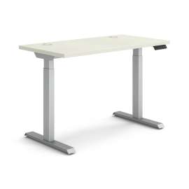 Coordinate Height Adjustable Desk Bundle 2-Stage, 46" x 22" x 27.75" to 47", Silver MeshSilver