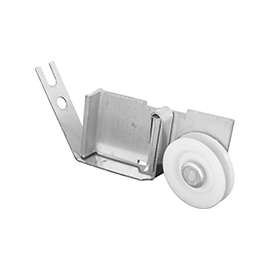 Prime-Line B 517 Roller Assembly, 1 in Dia Roller, Aluminum, Gray