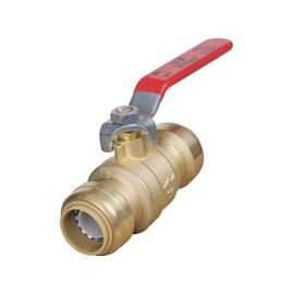 SharkBite 22185-0000LFA Slip Ball Valve, 3/4 x 3/4 in, 2 Ports/Ways, Brass