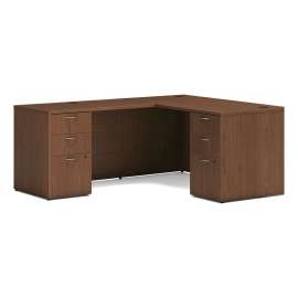HON Mod U-Station Bundle, 66" x 96" x 29", Traditional Mahogany