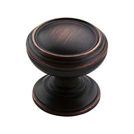 Amerock BP55342ORB Cabinet Knob, 1-1/4 in Projection, Zinc, Oil-Rubbed Bronze