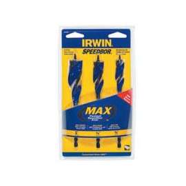 IRWIN SPEEDBOR 3041003 Speed Bit Set, Tri-Flute, Hex Shank
