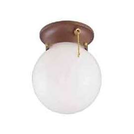 Boston Harbor Dimmable Ceiling Light Fixture With Pull Chain, (1) 60/13 W Medium A19/Cfl Lamp, Sienna