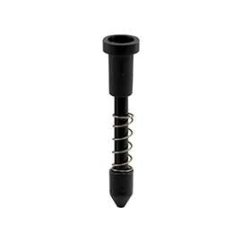 Make-2-Fit PL 14666 Screen Plunger Latch, Nylon, Black, For 3/8 in, 7/16 in Screen Frame