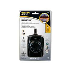 PowerZone Outdoor Photosensitive Countdown Timer