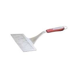 GrillPro 43090 Wide Head Turner, Soft-Grip Rubber Handle, Stainless Steel, Red
