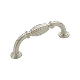 Amerock BP55222G10 Cabinet Pull, 3-5/8 in L Handle, Zinc, Satin Nickel