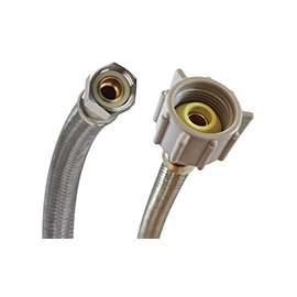 Fluidmaster B1T06 Toilet Connector, 3/8 in Compression Inlet, 7/8 in Ballcock Outlet, 6 in L