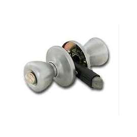 Kwikset 300M26DCP7/8RFLRC Privacy Door Knob, 1-3/8 to 1-3/4 in Thick Door, Satin Chrome