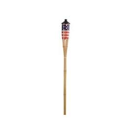 Seasonal Trends Bamboo Torch, Stars And Stripes Torch, Oil Fuel, 5 Ft