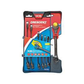 GearWrench CX6RWS7 Combination, Open End Wrench Set, 7-Piece