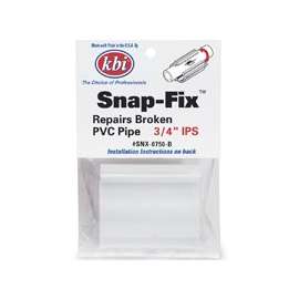 KBI SNX Snap-Fix Pipe Repair Coupling, 1/2 in, Snap Lock, 150 psi, PVC