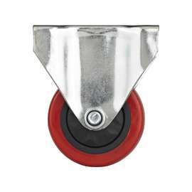 ProSource Rigid Rigid Plate Caster, 4 In Dia, 220 Lb, Polyurethane