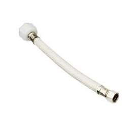 Plumb Pak EZ Series PP23870 Toilet Supply Tube, 3/8 in Compression Inlet, 7/8 in Ballcock Outlet, 9 in L