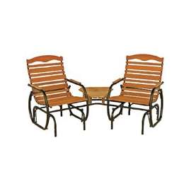 Seasonal Trends Glider Wood Seat With Table