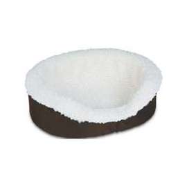 Aspenpet 27174 Pet Lounger, Oval, Suede Fabric Cover, Assorted