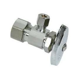 BrassCraft OCR09X C1 Stop Valve, 1/2 x 1/4 in Compression, Brass, Chrome