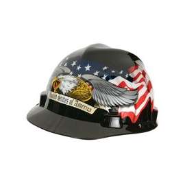 MSA 10124207 Hard Hat, Fas-Trac Suspension, Polycarbonate Shell, Black