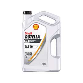 Shell Rotella T1 Series 550045381 Engine Oil Amber, 1 gal Bottle