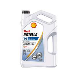 Shell Rotella T4 Series 550045126 Engine Oil Clear Amber, 1 gal Jug