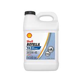 Shell Rotella T4 Series 550045127 Engine Oil Clear Amber, 2.5 gal Jug