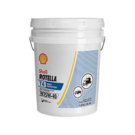 Shell Rotella T4 Series 550045128 Engine Oil Clear Amber, 5 gal Pail