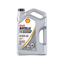 Shell Rotella T5 Series 550045348 Engine Oil Amber, 1 gal Jug