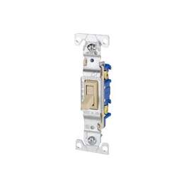 Eaton Wiring Devices 1301V Toggle Switch, 120 V, Wall Mounting, Polycarbonate, Ivory