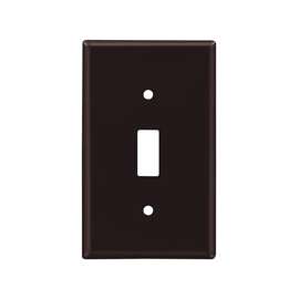 Arrow Hart 2134B-BOX Standard-Size Wallplate, 1-Gang, Thermoset, Brown