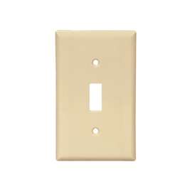 Arrow Hart 2134V-BOX Standard-Size Wallplate, 1-Gang, Thermoset, Ivory