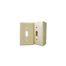 EATON 2134V-JP Standard-Size Wallplate, 1-Gang, Thermoset, Ivory