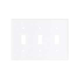 Arrow Hart 2141W-BOX Standard-Size Wallplate, 3-Gang, Thermoset, White